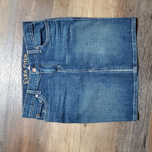 Ezra Fitch Denim Split Front Skirt - Picture 1 of 8